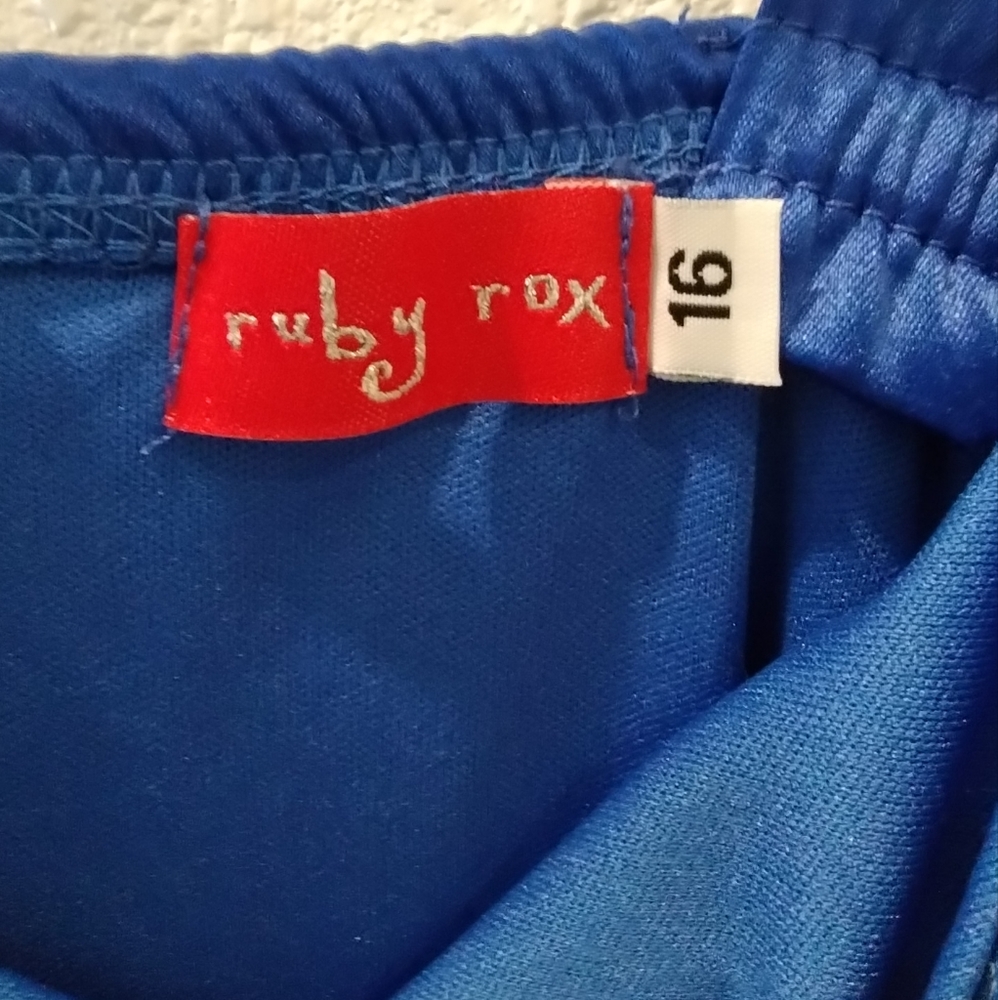 Blue Ruby Rox Dress by Roxy- Size 16 - Picture 2 of 5